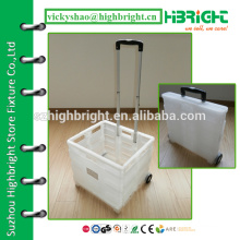 plastic folding shopping trolley,pack n roll cart,large grocery folding shopping cart